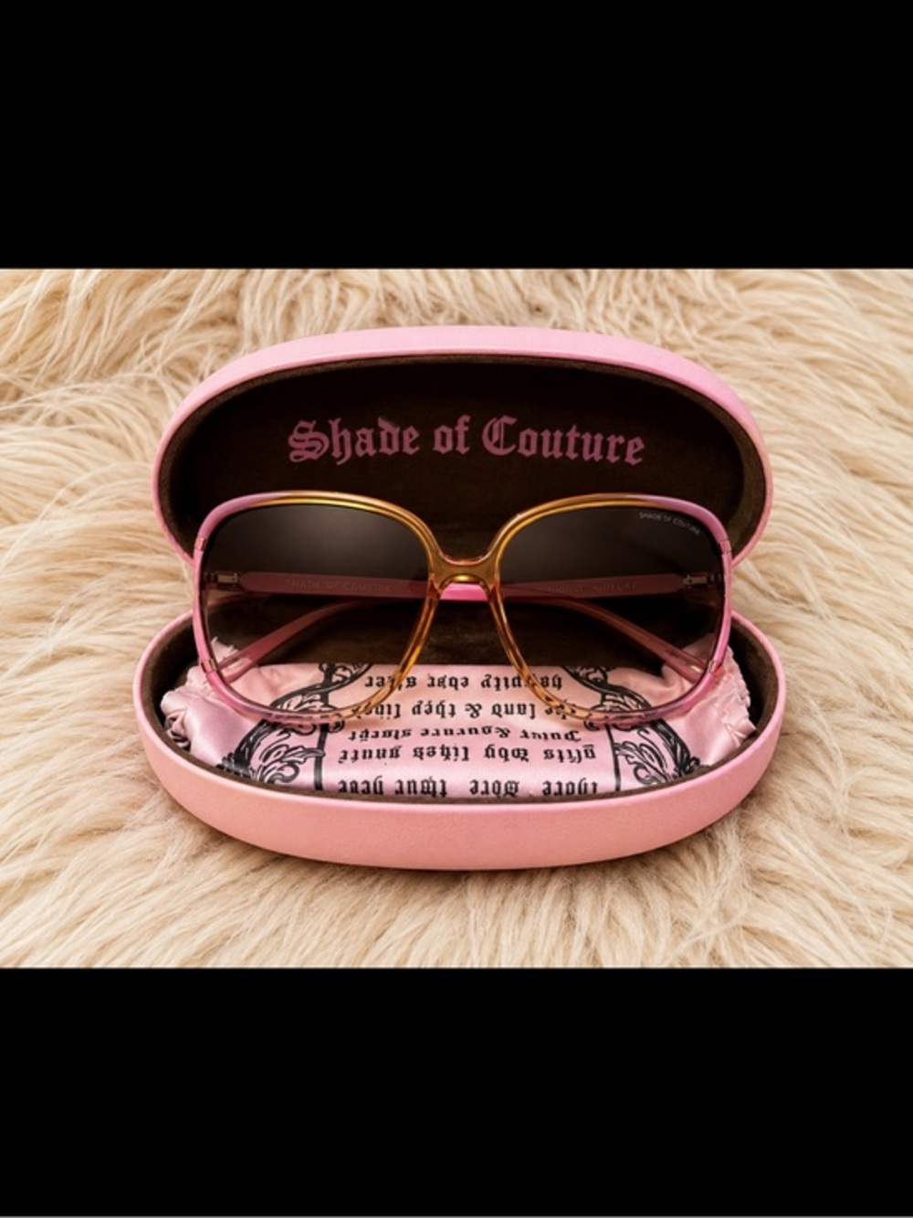 Juicy Couture Pink Gradient Oversized Sunglasses